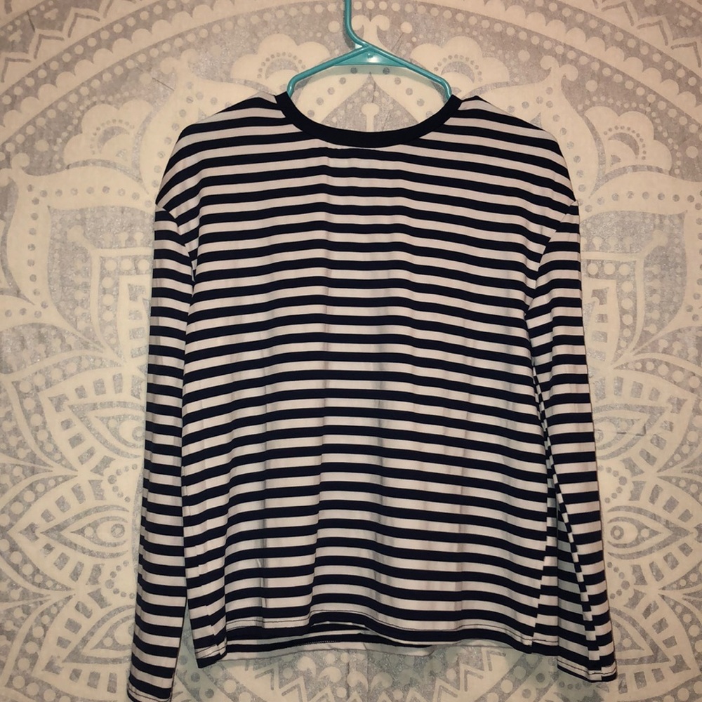 Blue and white stripped shirt NWOT